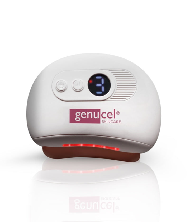 Genucel skincare device on a white background