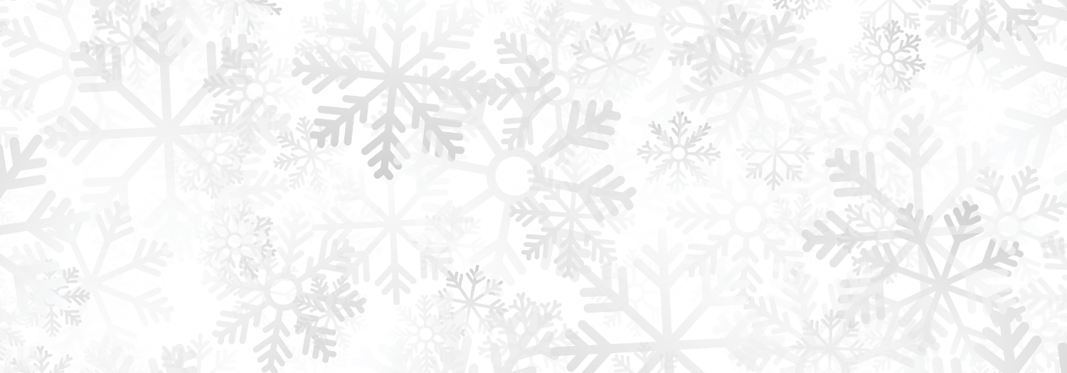 Pattern of white snowflakes on a white background